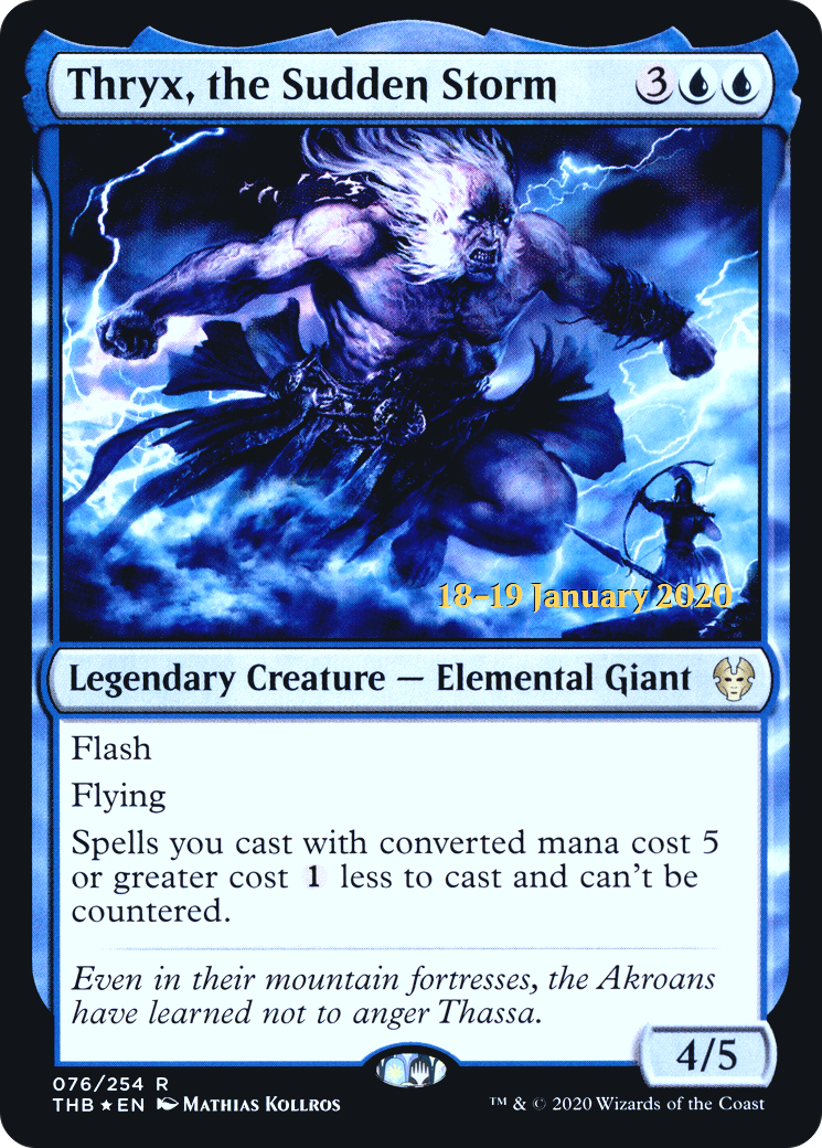 Thryx, the Sudden Storm (PRE-076) - Theros Beyond Death Promos Foil