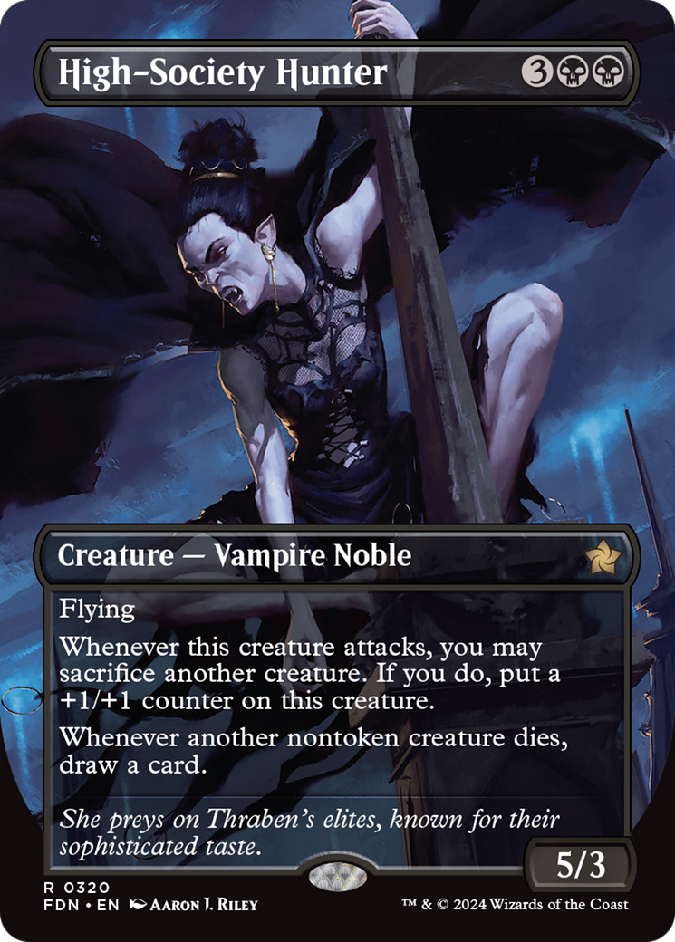 High-Society Hunter (Borderless) (FDN-320) - Foundations (Borderless) Foil