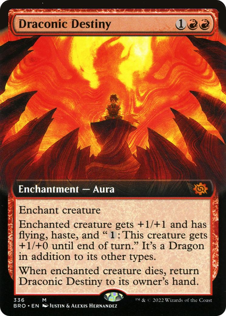 Draconic Destiny (BRO-336) - The Brothers' War: (Extended Art) Foil