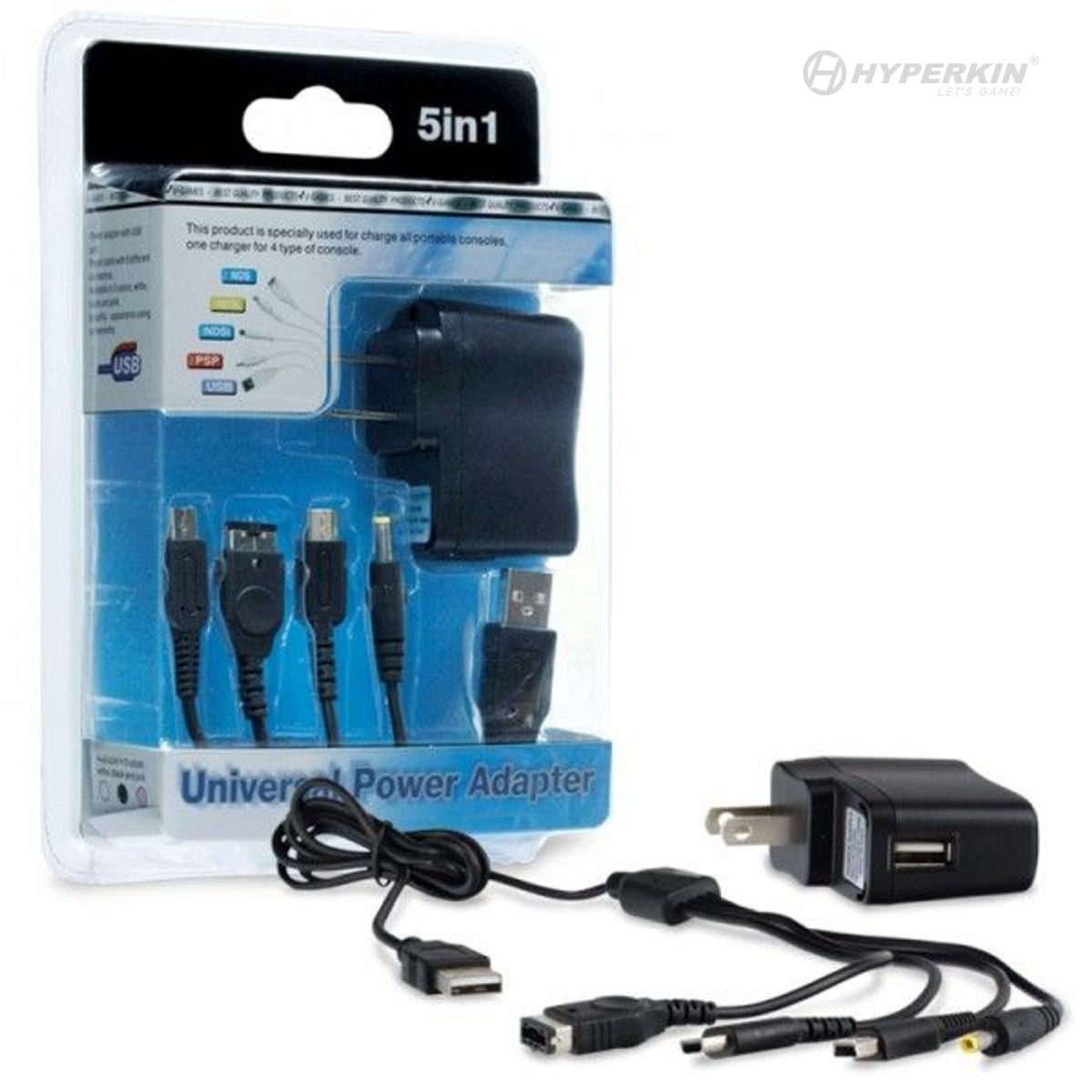 5-in-1 Universal Power Adapter for Nintendo DS® / Nintendo DS® Lite /Nintendo DSi® / PSP® and USB
