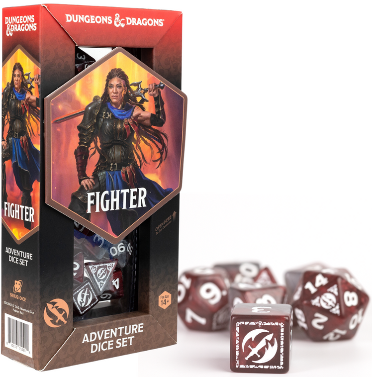 DND ADVENTURE DICE FIGHTER: RED