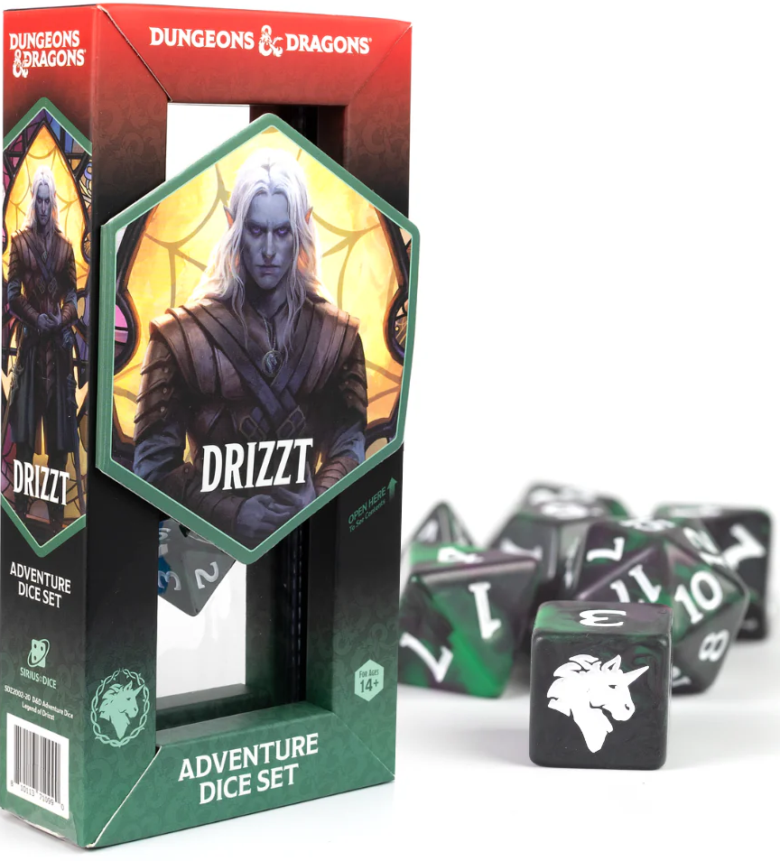 DND ADVENTURE DICE LEGEND OF DRIZZT