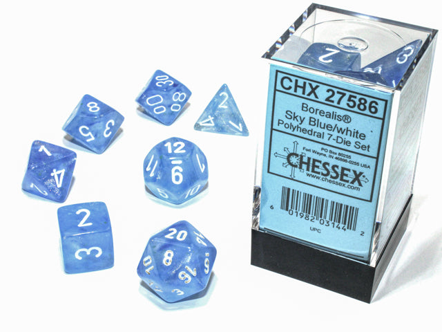 BOREALIS 7-DIE SET SKY BLUE/WHITE LUMINARY