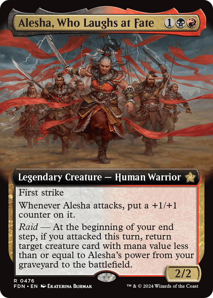 Alesha, Who Laughs at Fate (FDN-476) - Foundations: (Extended Art) Foil