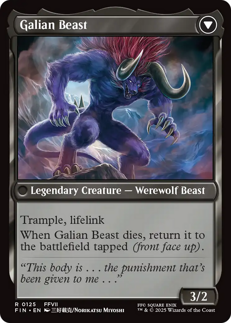 Vincent Valentine // Galian Beast (FIN-125) - FINAL FANTASY Foil