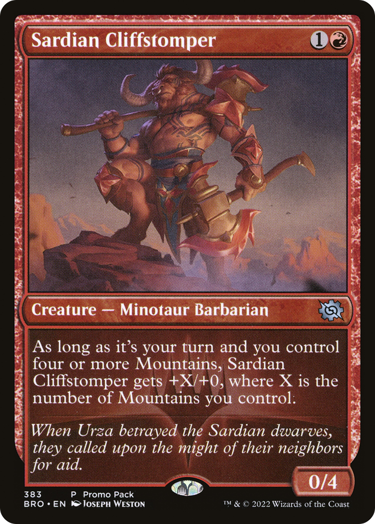 Sardian Cliffstomper (PPBRO-383) - The Brothers' War Foil