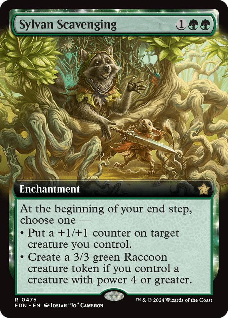 Sylvan Scavenging (Extended Art) (FDN-475) - Foundations: (Extended Art)