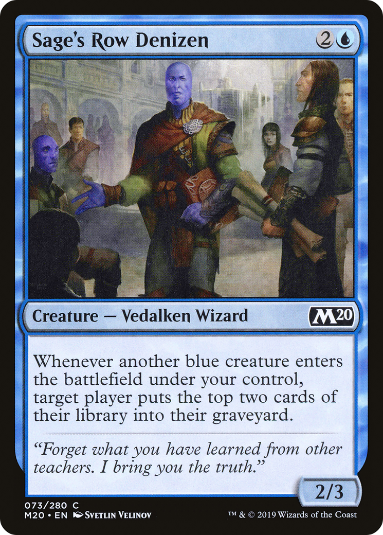 Sage's Row Denizen (M20-073) - Core Set 2020