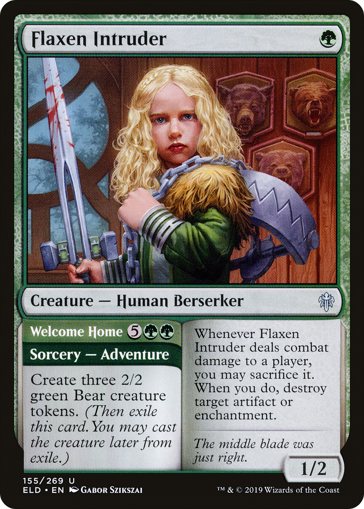 Flaxen Intruder // Welcome Home (ELD-155) - Throne of Eldraine Foil