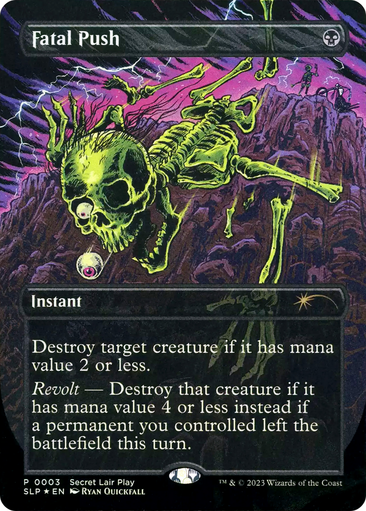 Fatal Push (SLP-003) - Secret Lair Showdown (Borderless) Foil