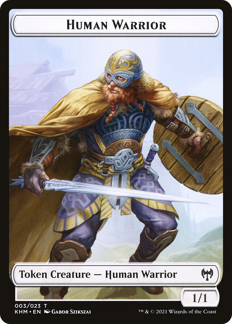 Human Warrior (KHM-003) - Kaldheim Tokens Foil