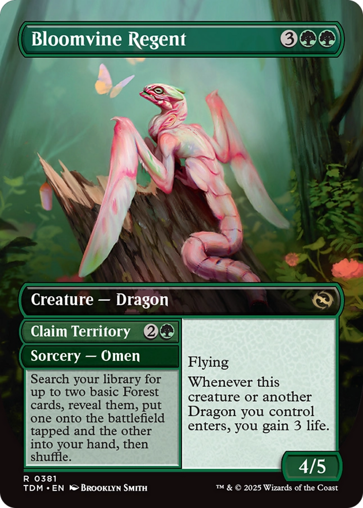 Bloomvine Regent // Claim Territory // Bloomvine Regent (TDM-381) - Tarkir: Dragonstorm (Borderless) Foil