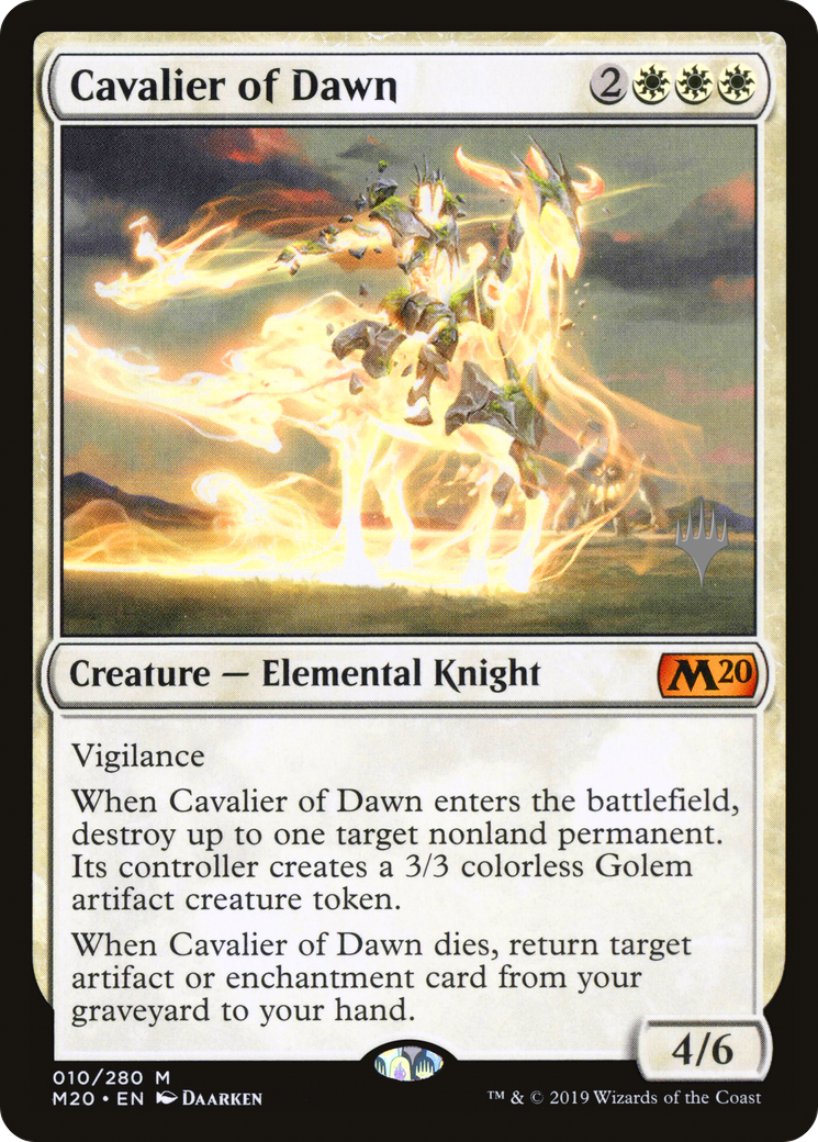 Cavalier of Dawn (PPM20-010) - Core Set 2020 Promos Foil