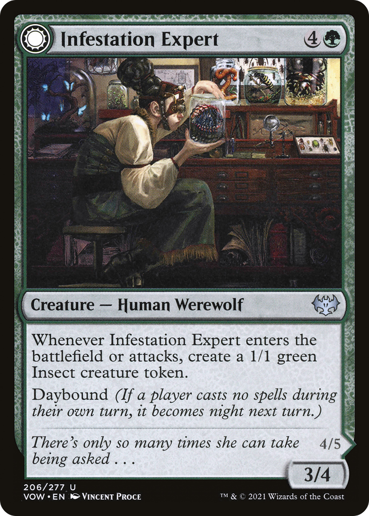 Infestation Expert // Infested Werewolf (VOW-206) - Innistrad: Crimson Vow: (Double Faced Transform)