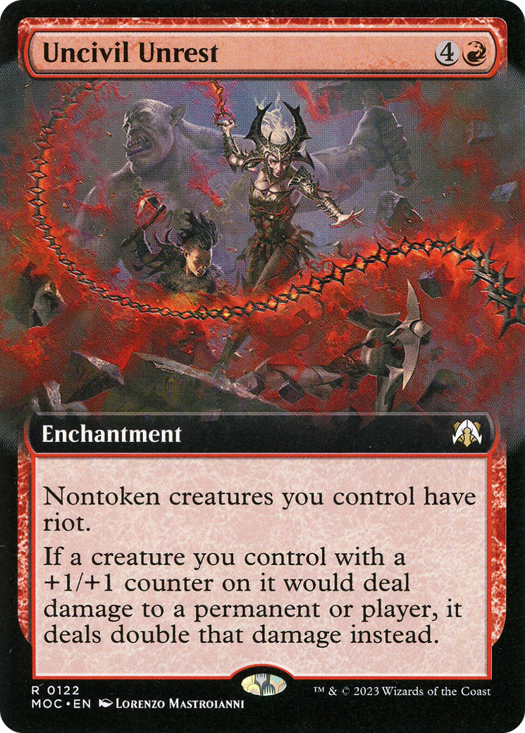 Uncivil Unrest (MOC-122) - March of the Machine Commander: (Extended Art) Foil
