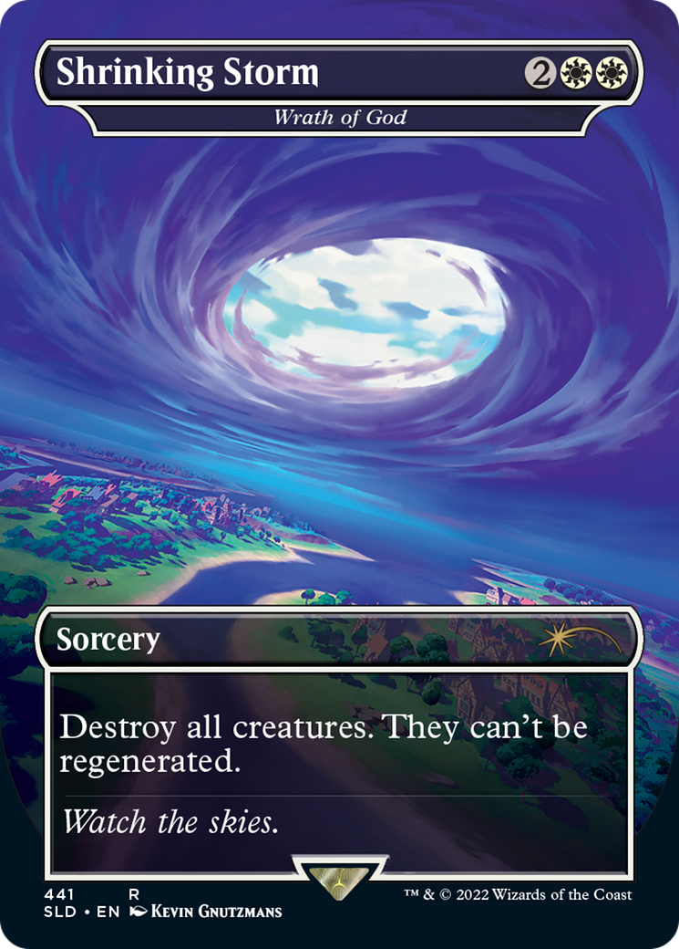 Wrath of God (SLD-441) - Secret Lair Drop / Shrinking Storm (Borderless) Foil