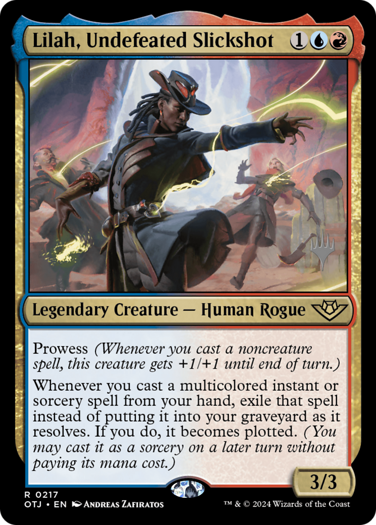 Lilah, Undefeated Slickshot (PPOTJ-217P) - Outlaws of Thunder Junction Promos