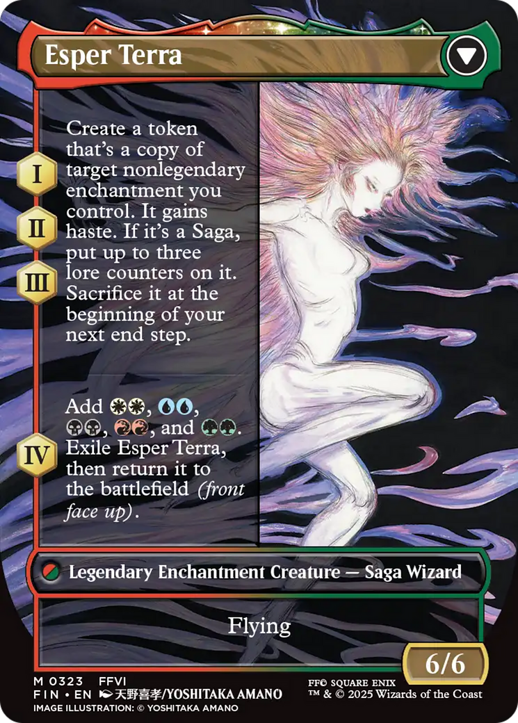 Terra, Magical Adept // Esper Terra (FIN-323) - FINAL FANTASY: (enchantment) (Borderless)