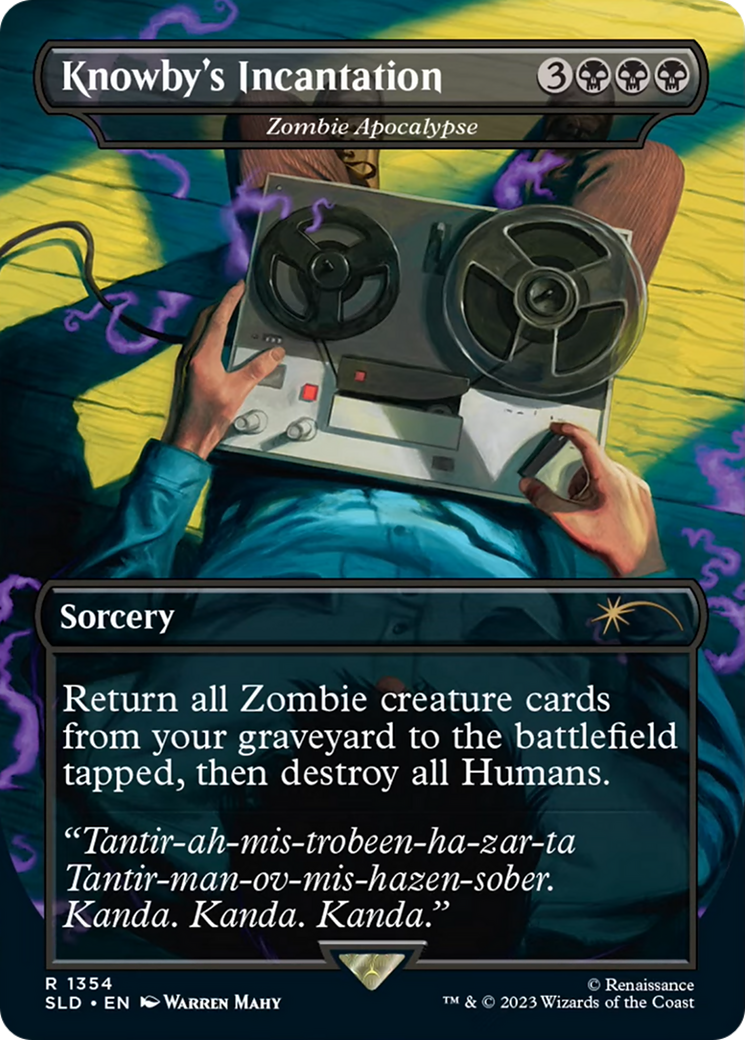 Zombie Apocalypse (SLD-1354) - Secret Lair Drop / Knowby's Incantation (Borderless)