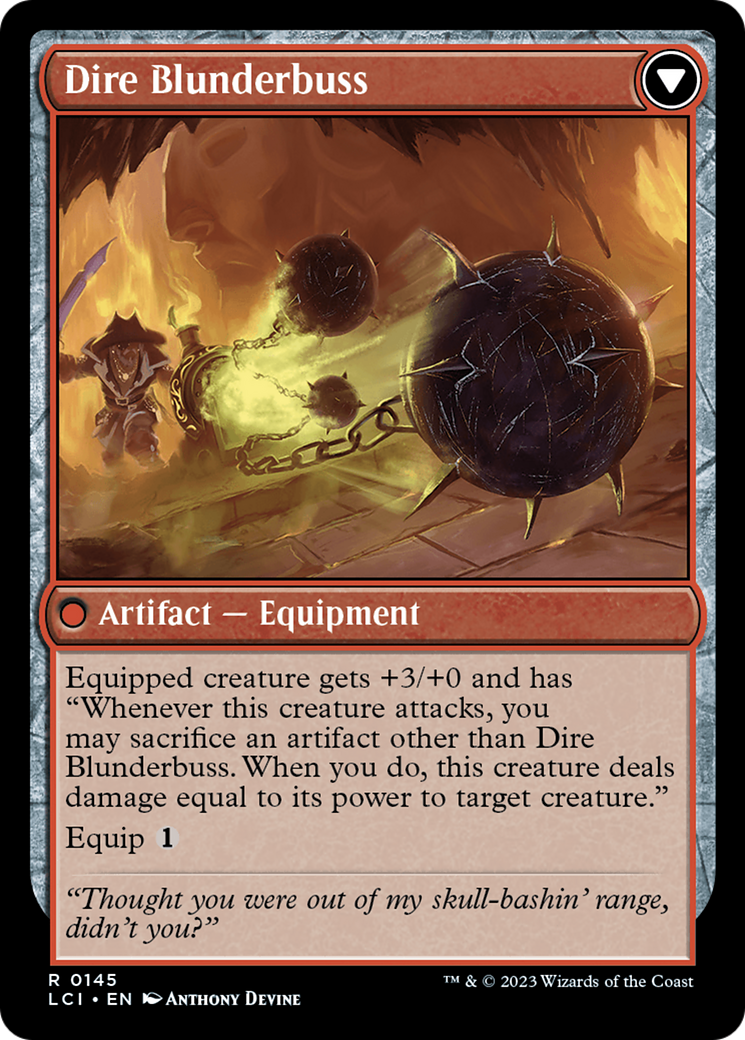 Dire Flail // Dire Blunderbuss (LCI-145) - The Lost Caverns of Ixalan Foil