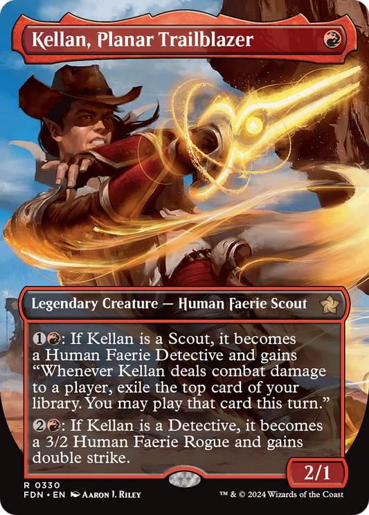 Kellan, Planar Trailblazer (Borderless) (FDN-330) - Foundations (Borderless) Foil