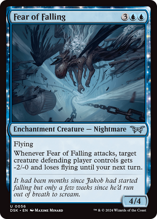 Fear of Falling (DSK-056) - Duskmourn: House of Horror: (enchantment)