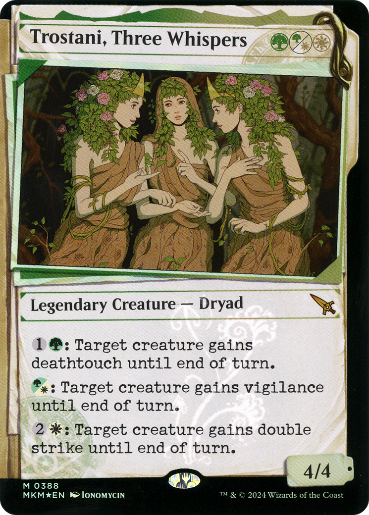 Trostani, Three Whispers (Showcase) (Invisible Ink) (MKM-388) - Murders at Karlov Manor: (Showcase) Foil