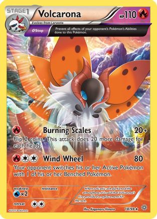 Volcarona (18) 018  - Reverse Holofoil XY  Ancient Origins - Rare
