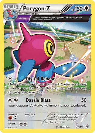 Porygon 067  - Reverse Holofoil XY  Ancient Origins - Holo Rare