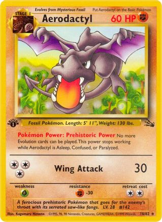 Aerodactyl (16) 016  - Unlimited Fossil - Rare