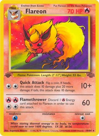 Flareon (19) 019  - Unlimited Jungle - Rare