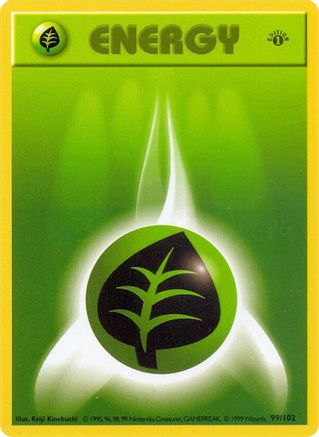 Grass Energy 099  - Unlimited Base Set Shadowless - Common