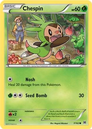 Chespin (7) 007  - Reverse Holofoil XY  BREAKthrough - Common