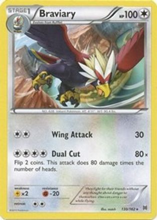 Braviary 130  - Reverse Holofoil XY  BREAKthrough - Rare