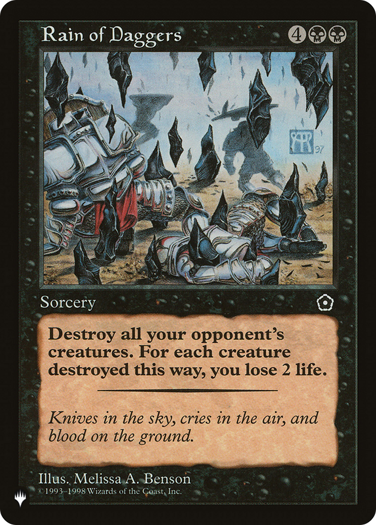 Rain of Daggers (LIST-) - The List