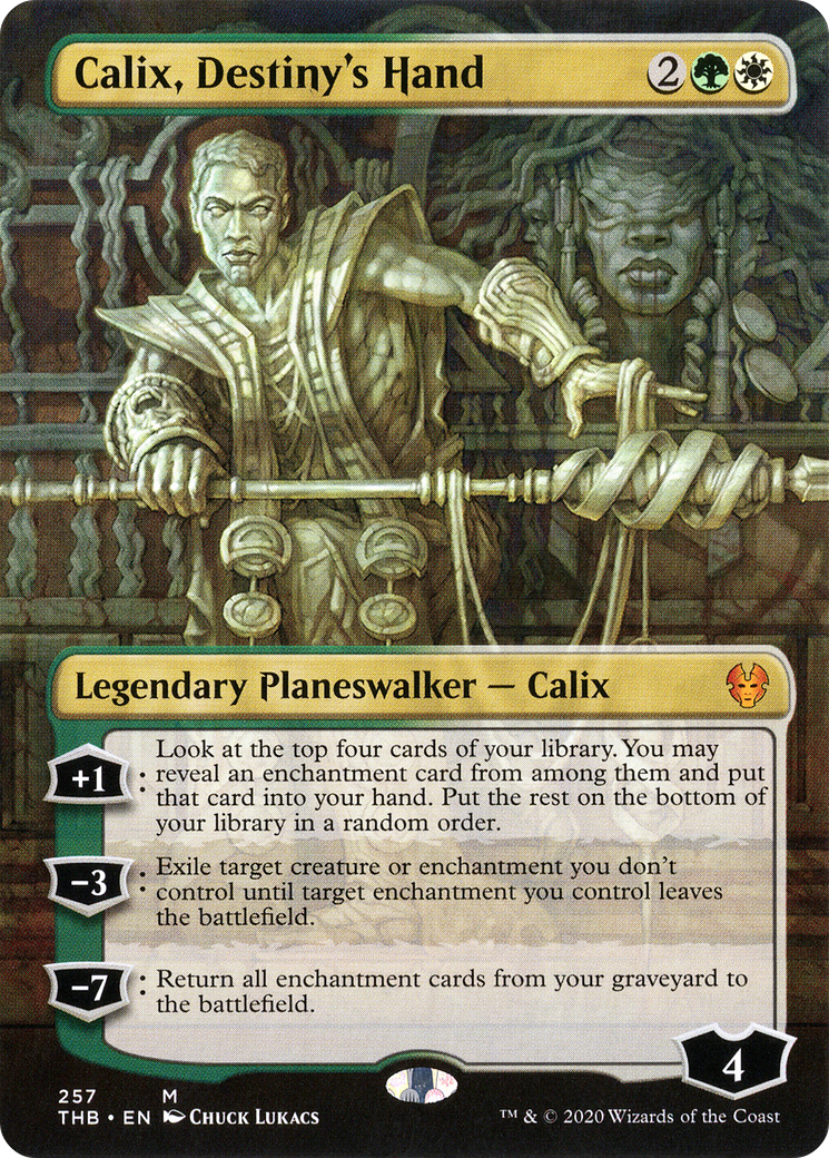 Calix, Destiny's Hand (Borderless) (THB-257) - Theros Beyond Death (Borderless) Foil