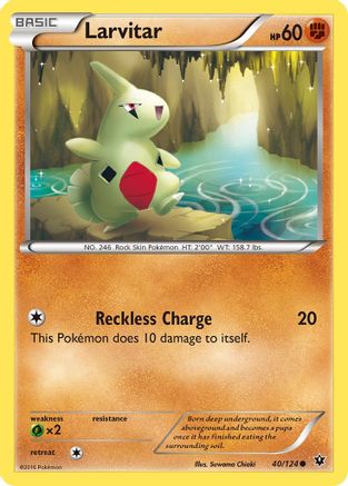 Larvitar (40) 040  - Reverse Holofoil XY  Fates Collide - Common