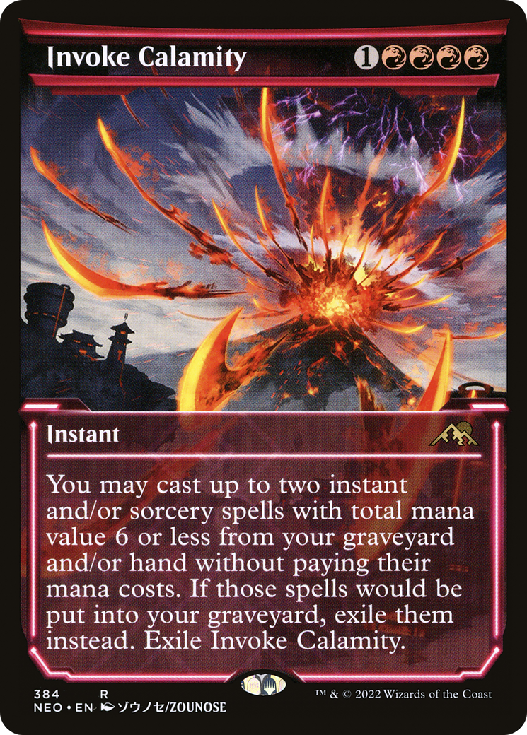 Invoke Calamity (Showcase) (NEO-384) - Kamigawa: Neon Dynasty: (Showcase)