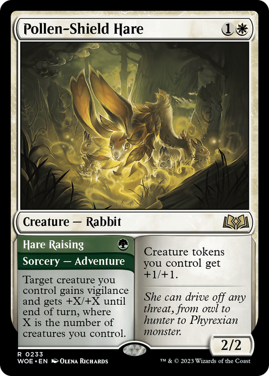 Pollen-Shield Hare // Hare Raising (WOE-233) - Wilds of Eldraine Foil