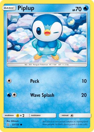 Piplup (32) 032  - Reverse Holofoil SM  Ultra Prism - Common