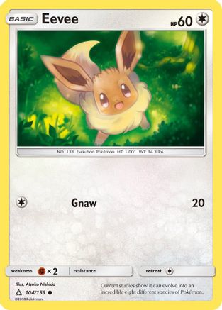 Eevee (104) 104  - Reverse Holofoil SM  Ultra Prism - Common