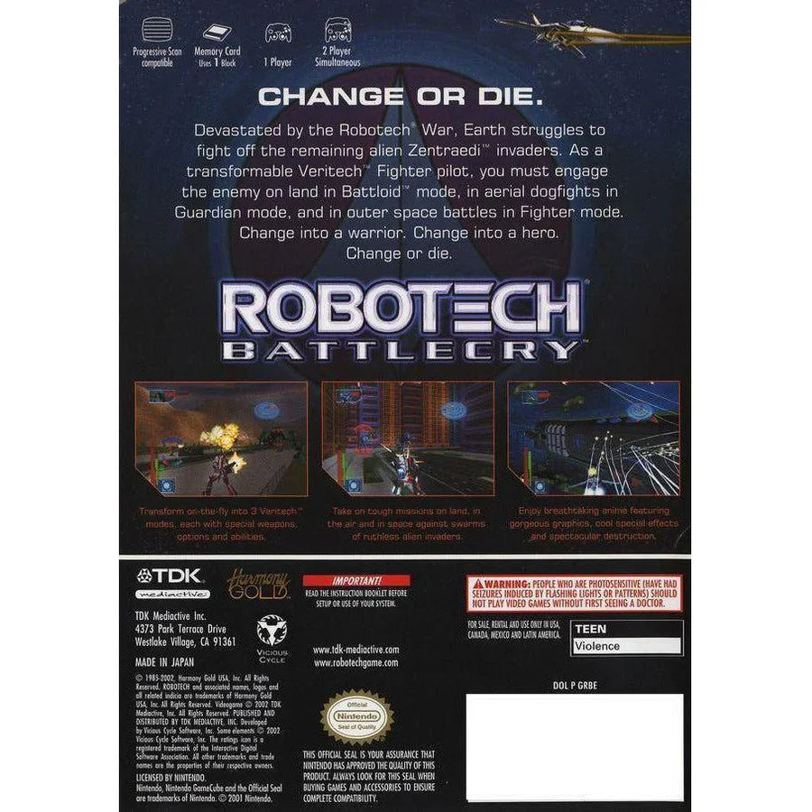 Robotech: Battlecry - Nintendo GameCube