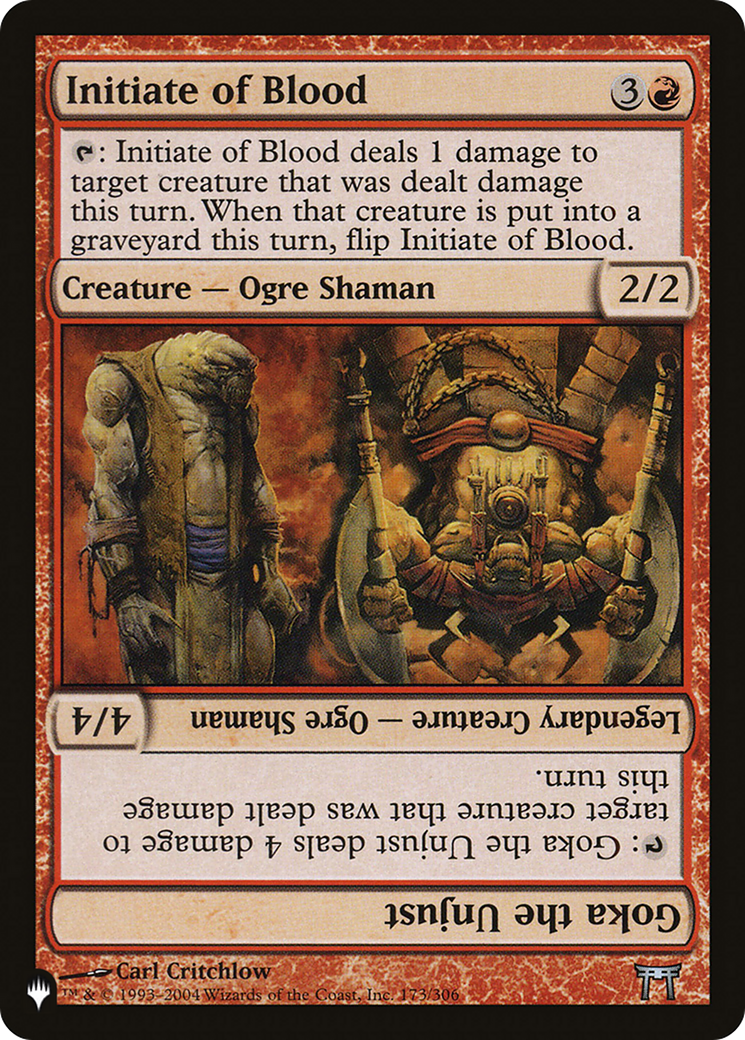 Initiate of Blood // Goka the Unjust (LIST-173/306) - The List