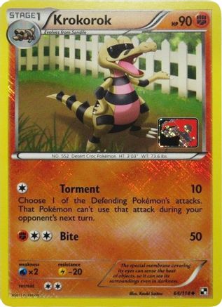Krokorok 064/114  - Reverse Holofoil League & Championship Cards - Promo