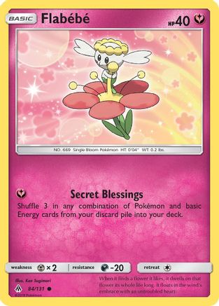 Flabebe (84) 084  - Reverse Holofoil SM  Forbidden Light - Common