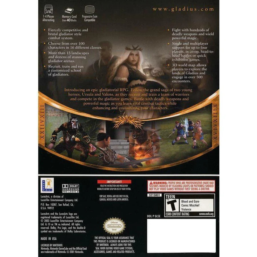 Gladius - Nintendo GameCube
