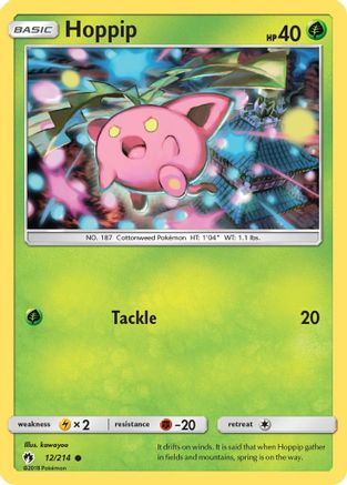 Hoppip (12) 012  - Reverse Holofoil SM  Lost Thunder - Common