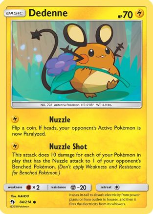 Dedenne (84) 084  - Reverse Holofoil SM  Lost Thunder - Common