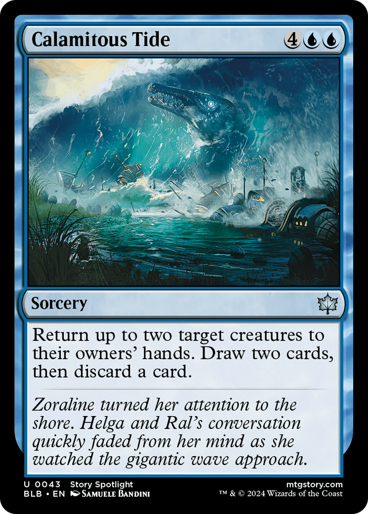 Calamitous Tide (BLB-043) - Bloomburrow Foil