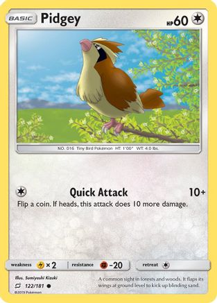 Pidgey (122) 122  SM  Team Up - Common
